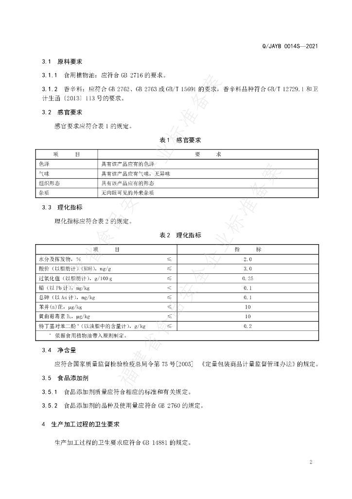 Q/JAYB 0014S-2021 标准预览
