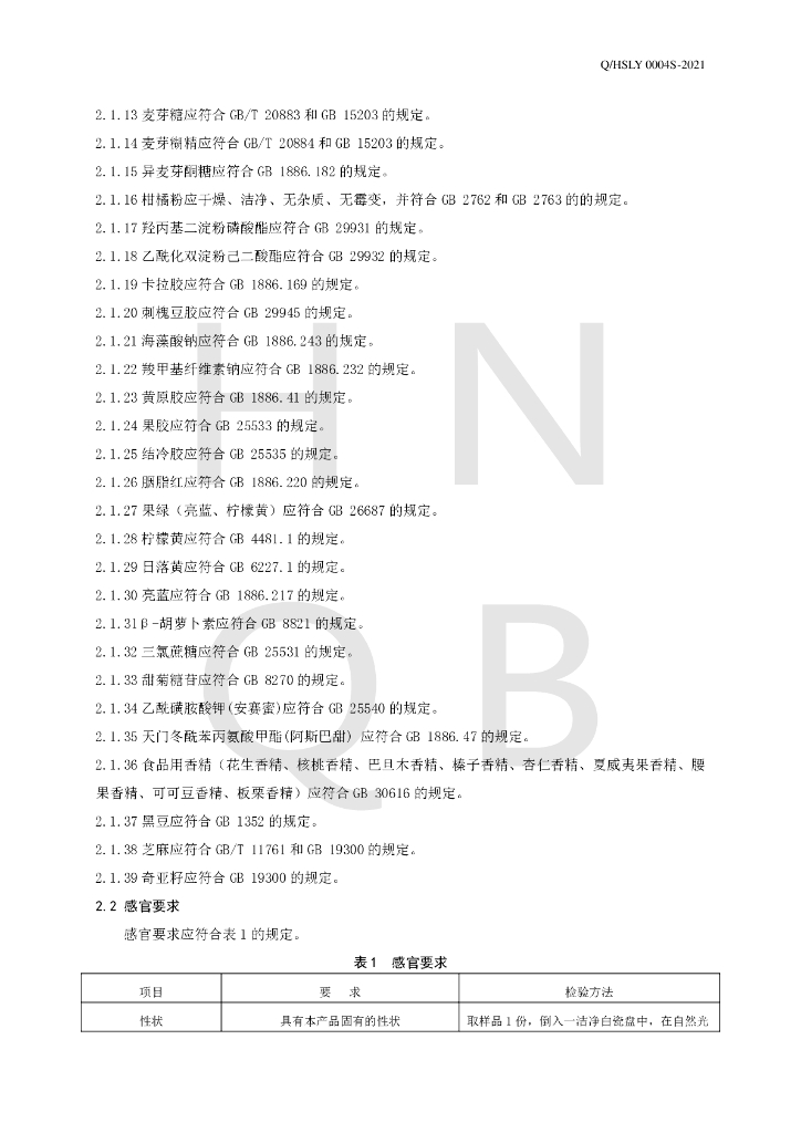 Q/HSLY 0004S-2021 标准预览