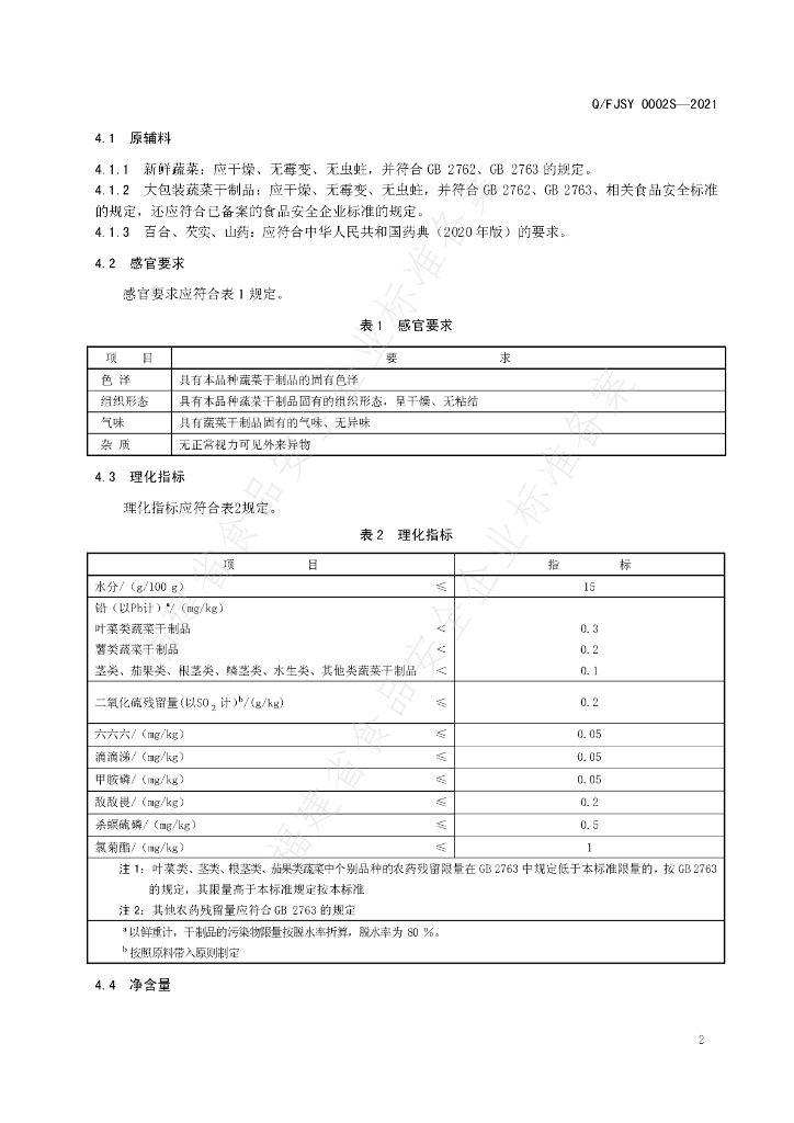 Q/FJSY 0002S-2021 标准预览