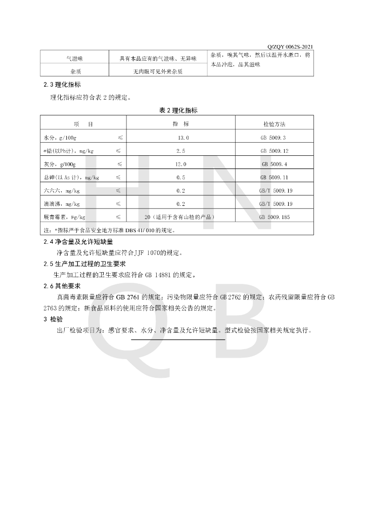Q/ZQY 0062S-2021 标准预览