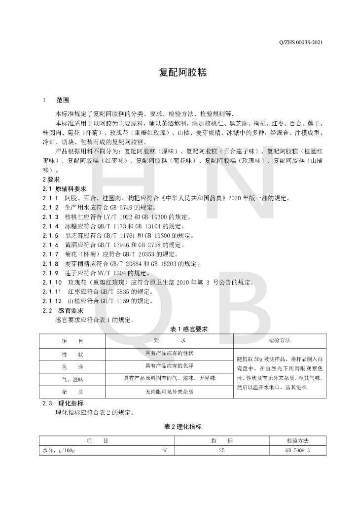 Q/ZHS 0003S-2021 标准预览