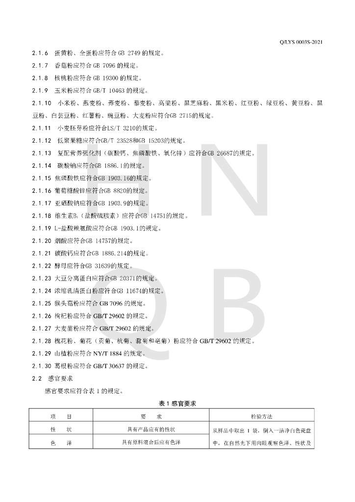 Q/LYS 0003S-2021 标准预览