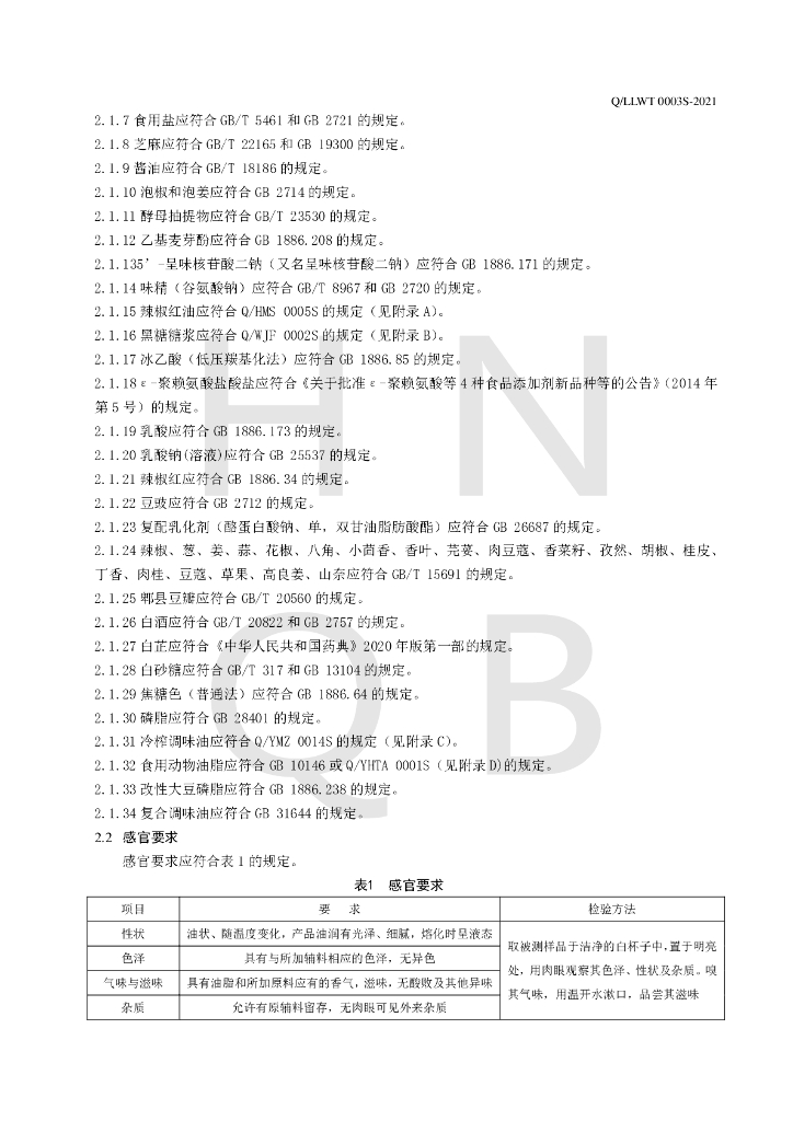 Q/LLWT 0003S-2021 标准预览