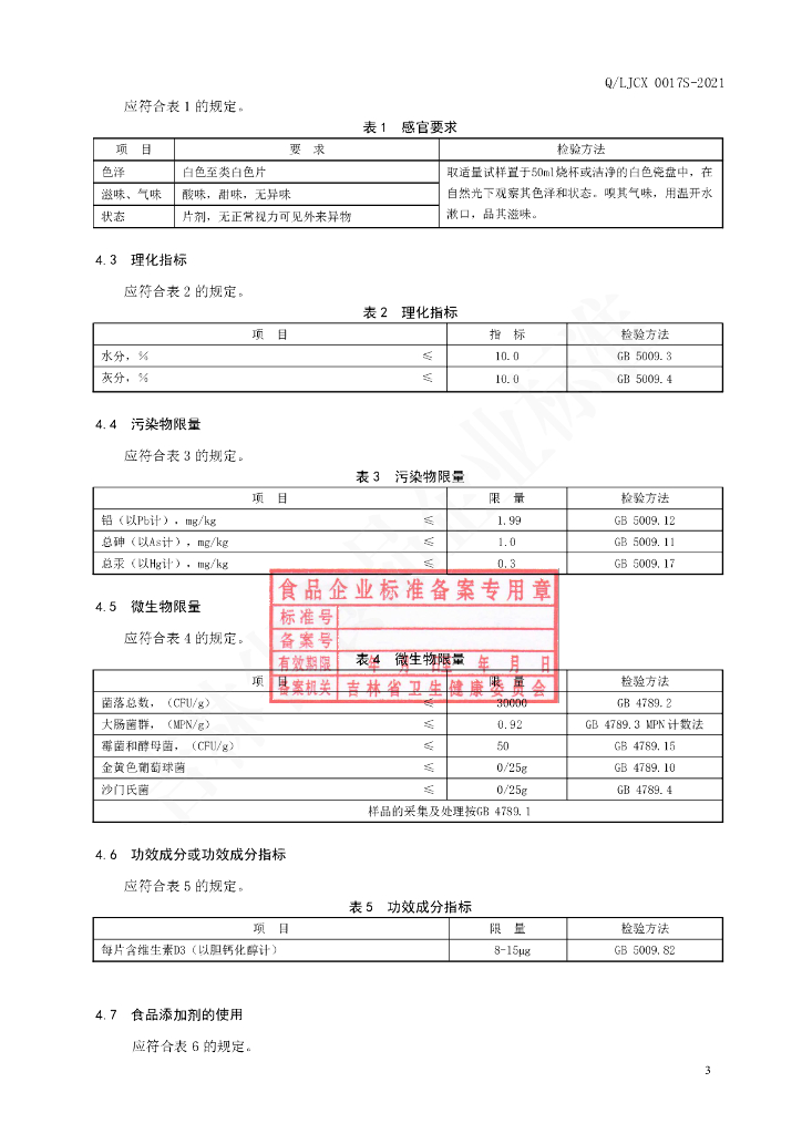 Q/LJCX 0017S-2021 标准预览