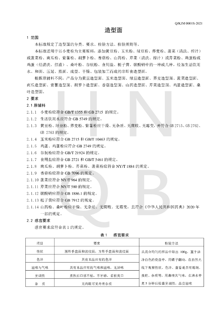 Q/KJM 0001S-2021 标准预览