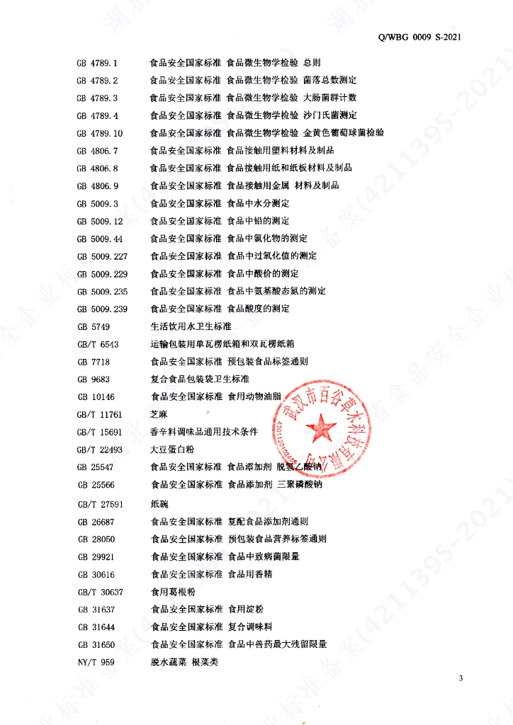 Q/WBG 0009S-2021 标准预览