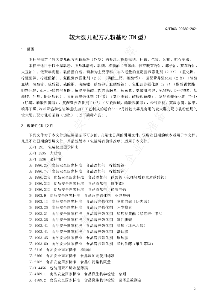 Q/FDCG 0028S-2021 标准预览