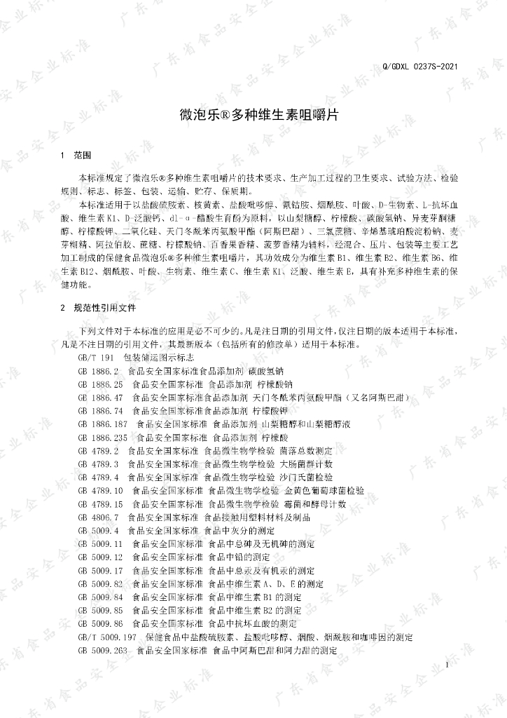 Q/GDXL 0237S-2021 标准预览