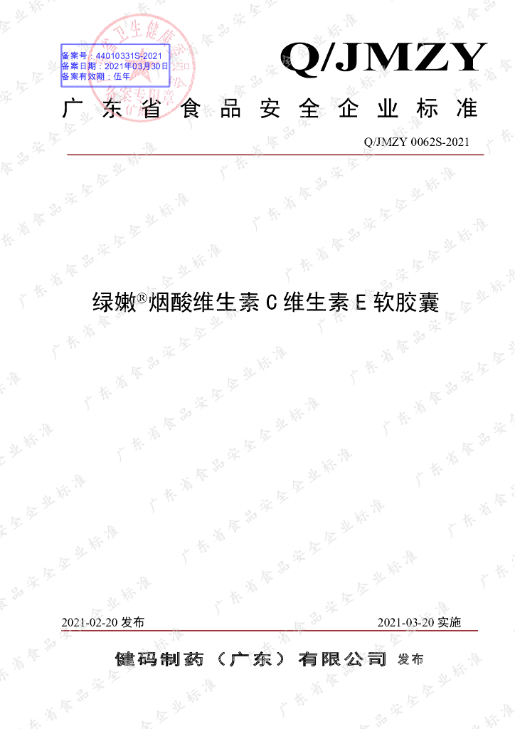 Q/JMZY 0062S-2021 标准预览