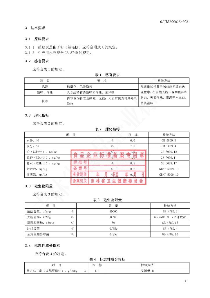 Q/JBZS 0002S-2021 标准预览