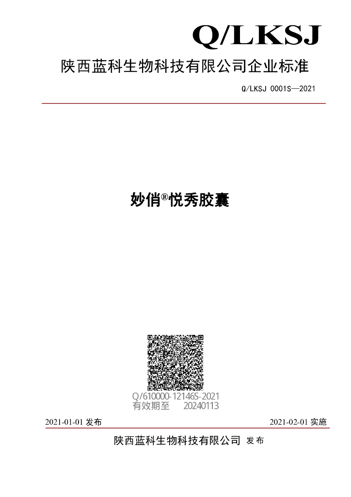 Q/LKSJ 0001S-2021 标准预览
