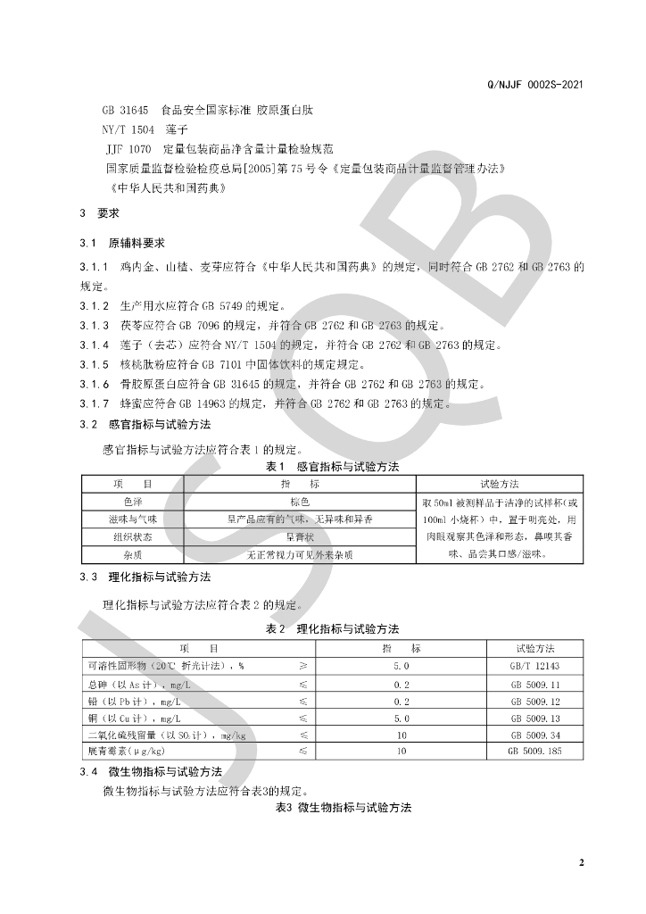 Q/NJJF 0002S-2021 标准预览