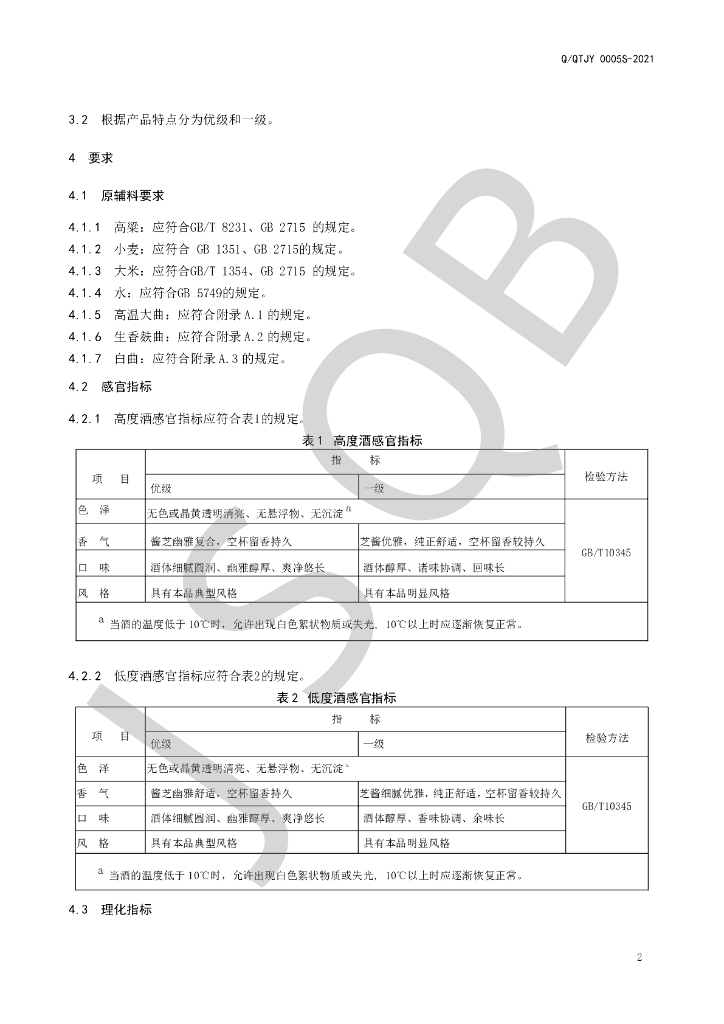 Q/QTJY 0005S-2021 标准预览