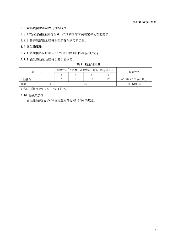 Q/JJSP 0009S-2021 标准预览