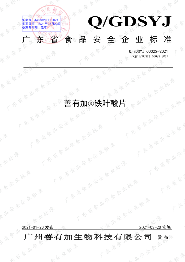 Q/GDSYJ 0002S-2021 标准预览