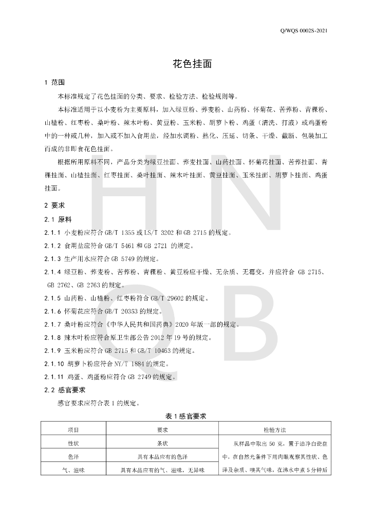 Q/WQS 0002S-2021 标准预览