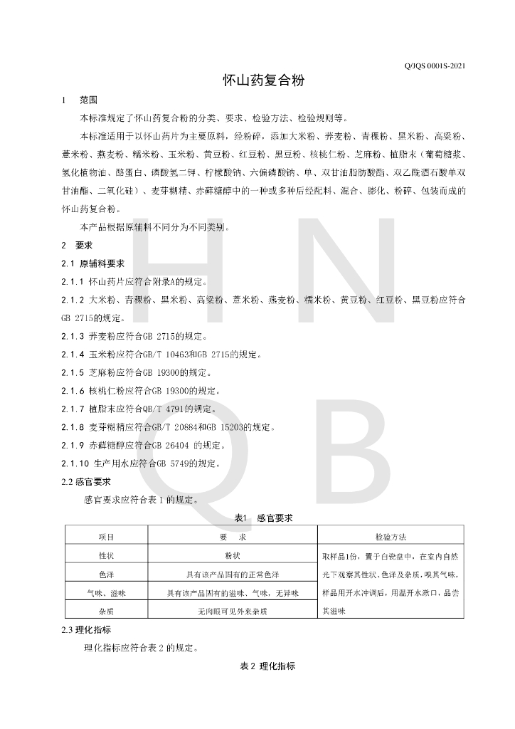 Q/JQS 0001S-2021 标准预览