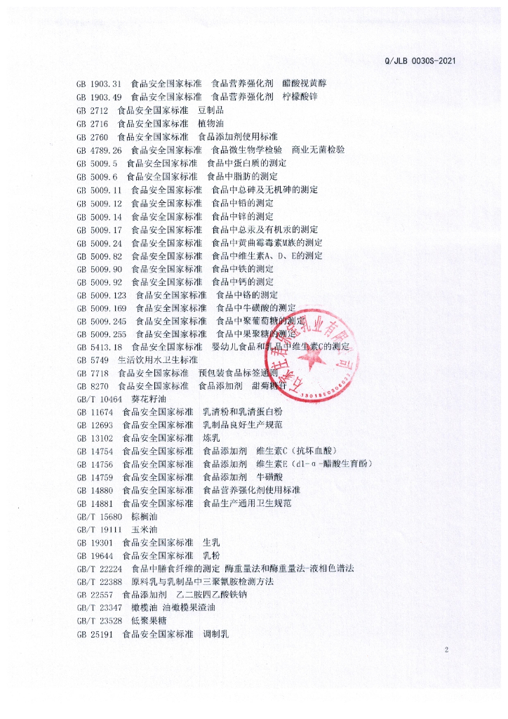 Q/JLB 0030S-2021 标准预览
