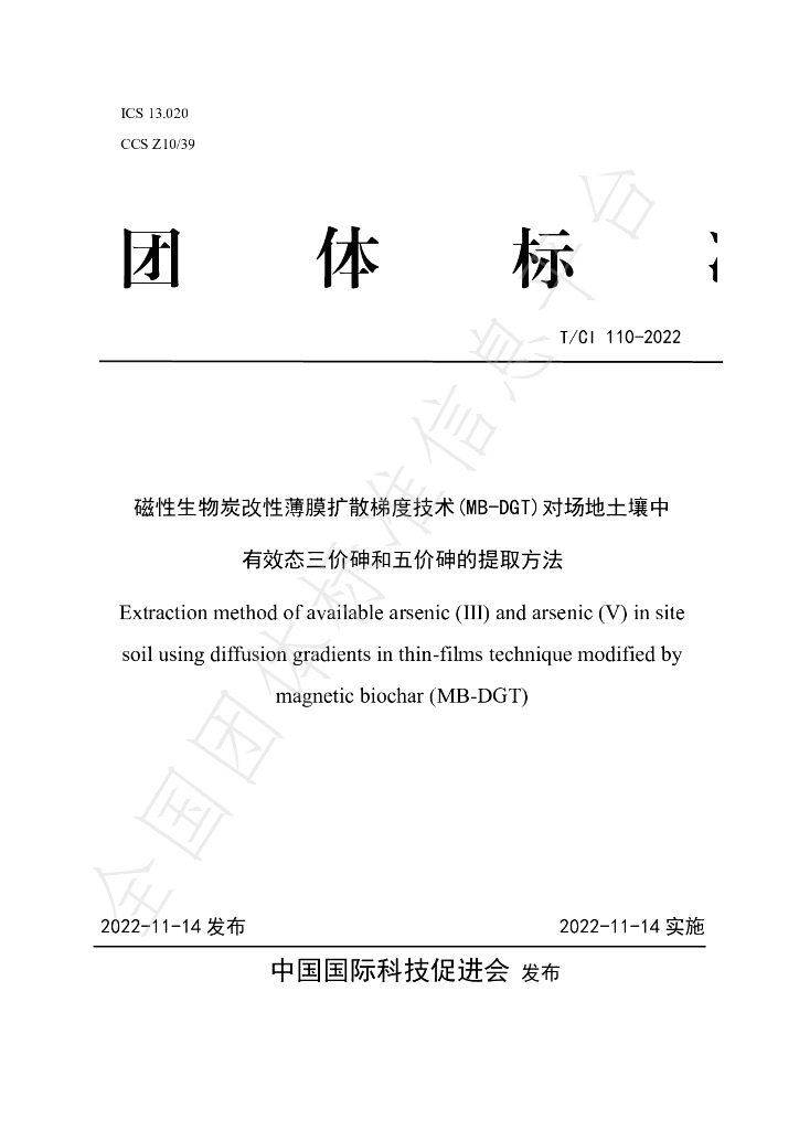 T/CI 110-2022 标准预览