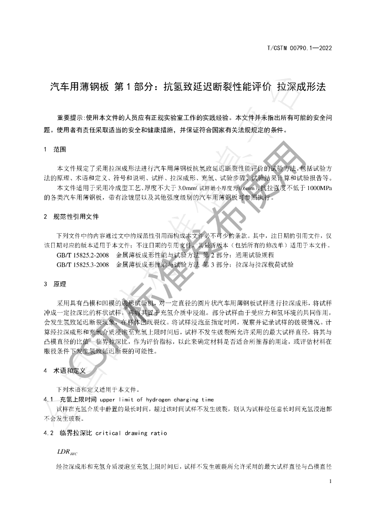 T/CSTM 00790.1-2022 标准预览