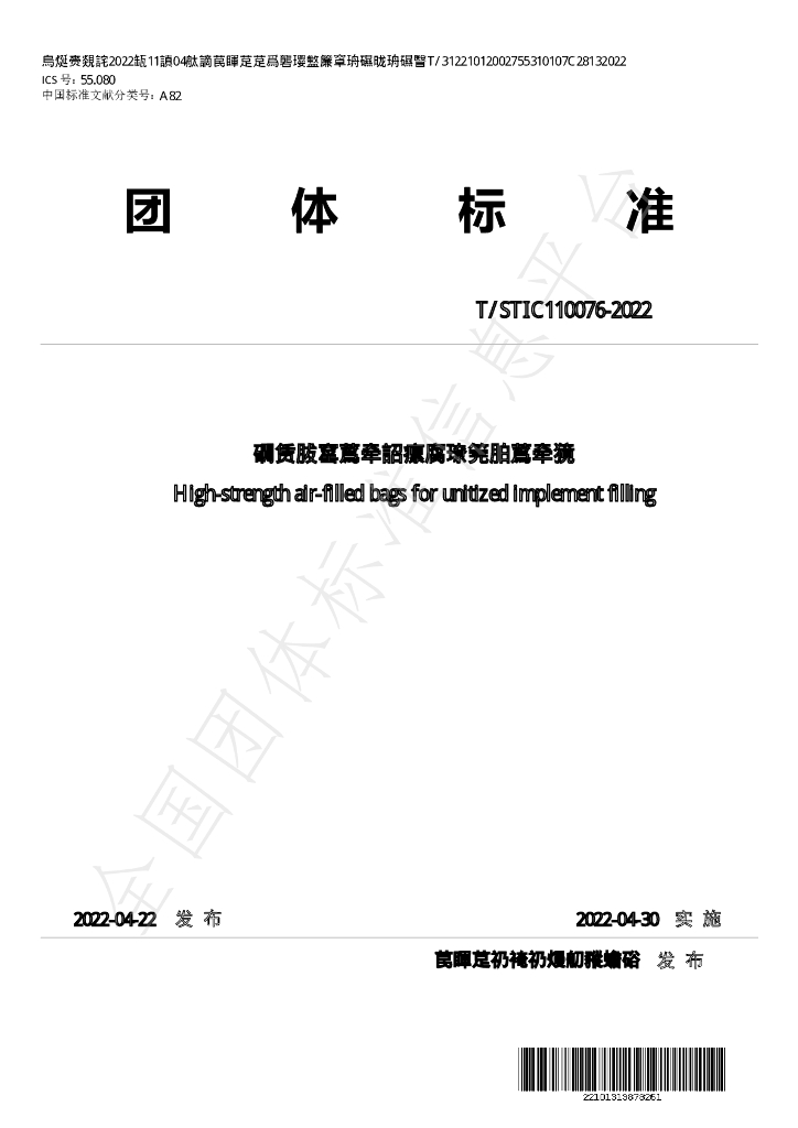 T/STIC 110076-2022 标准预览