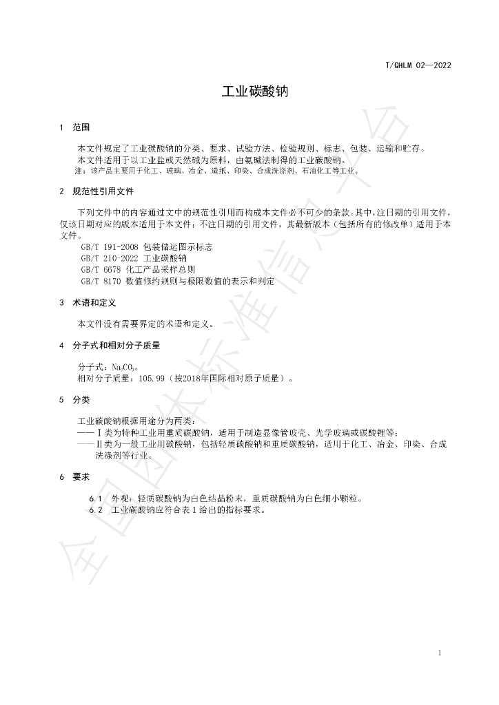 T/QHLM 02-2022 标准预览