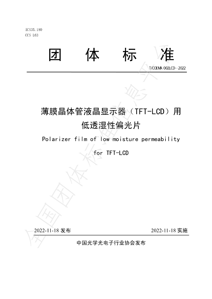 T/COEMA 002LCD-2022 标准预览