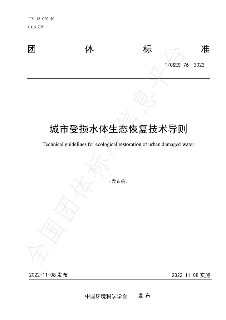 T/CSES 76-2022 标准预览