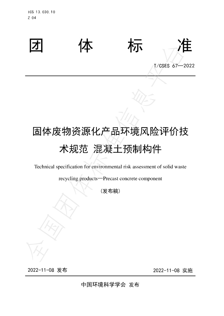 T/CSES 67-2022 标准预览