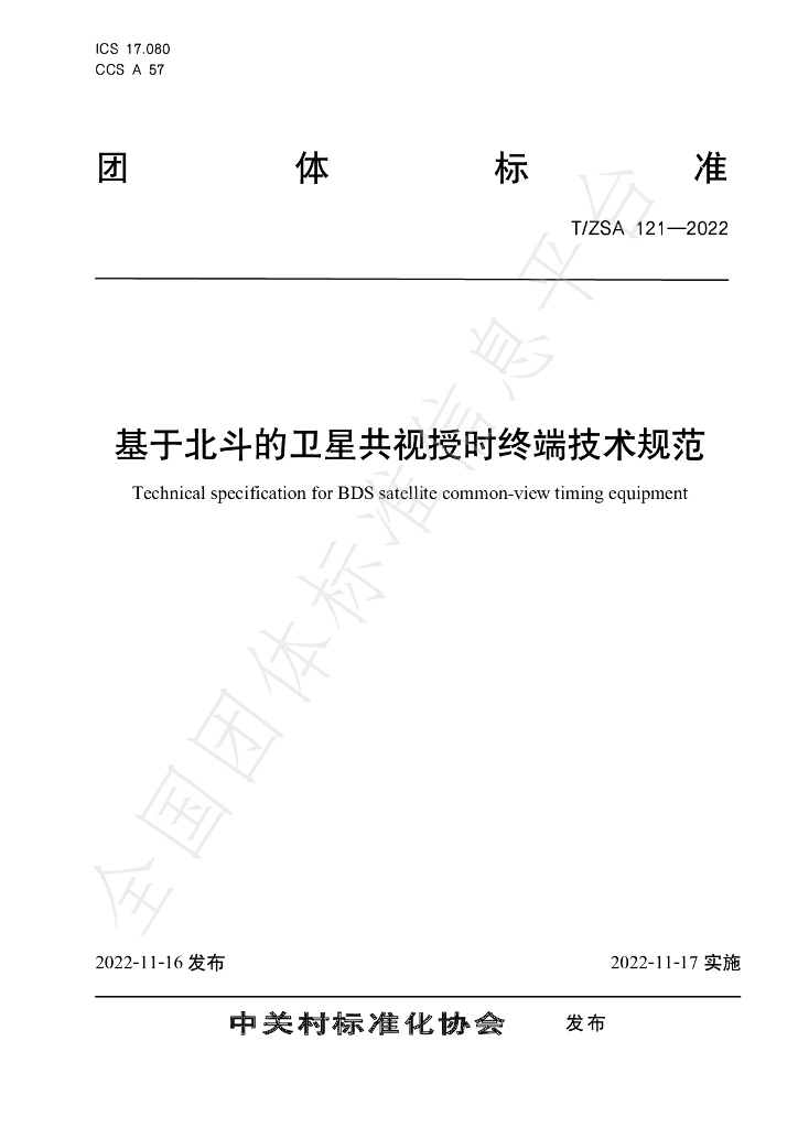 T/ZSA 121-2022 标准预览