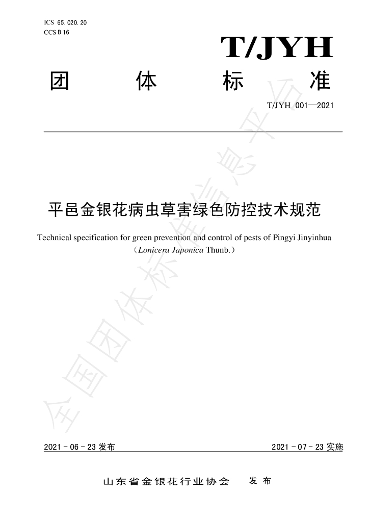 T/JYH 001-2021 标准预览