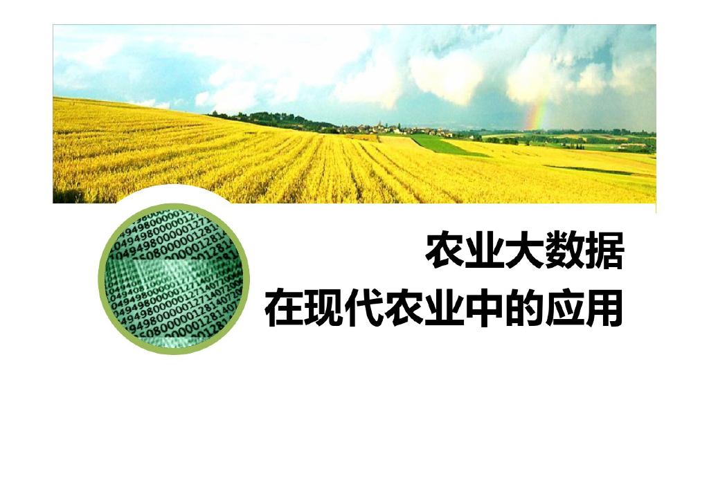 农业大数据在现代农业中的应用