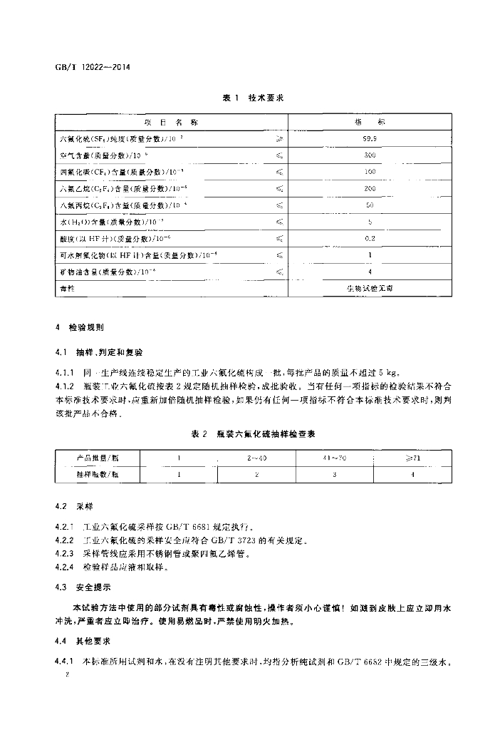 GB/T 12022-2014 标准预览