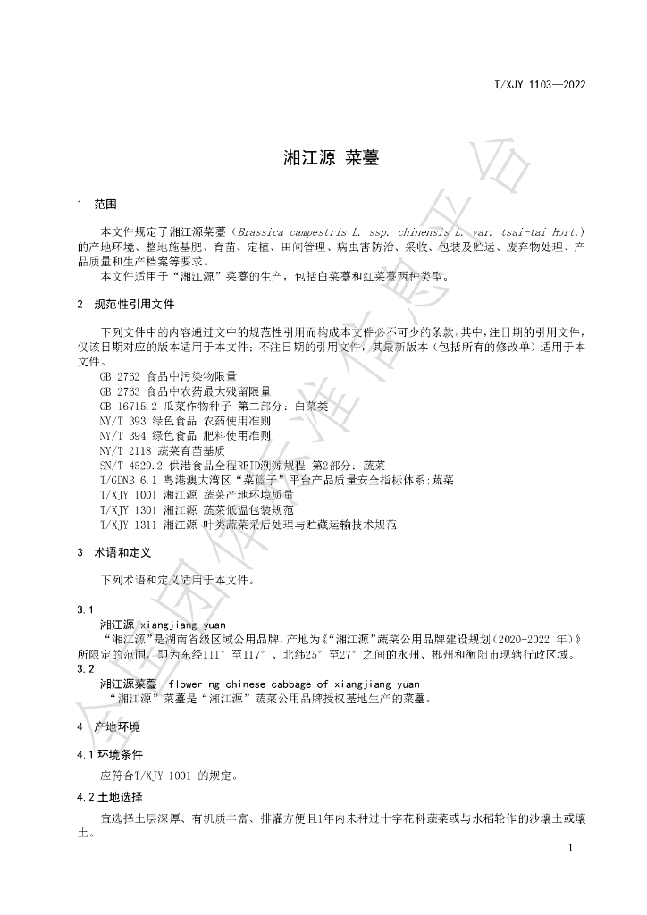 T/XJY 1103-2022 标准预览