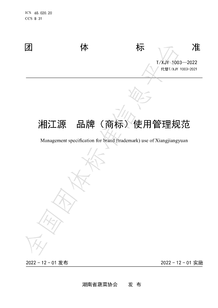 T/XJY 1003-2022 标准预览