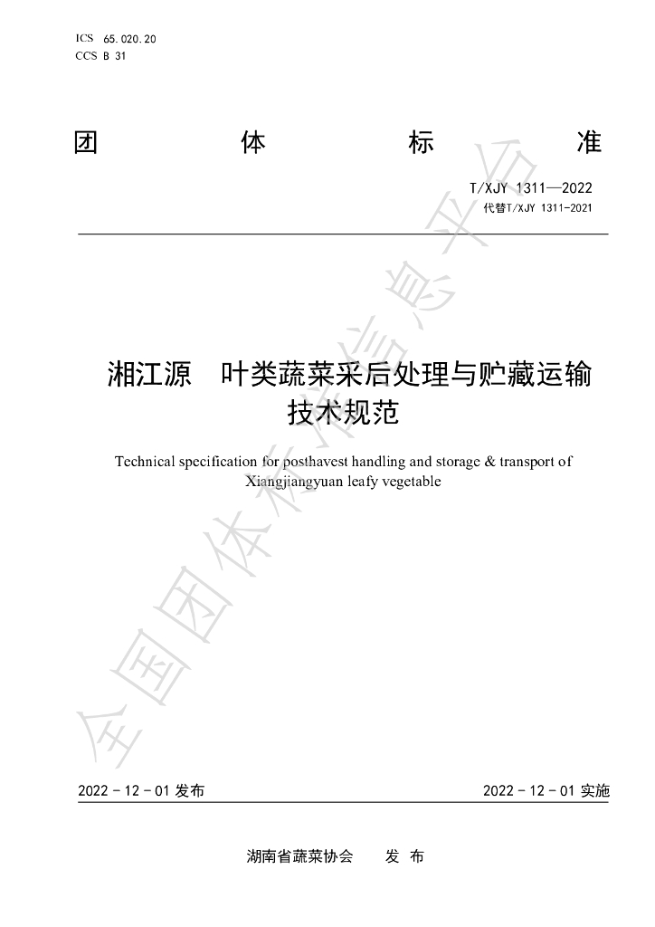 T/XJY 1311-2022 标准预览