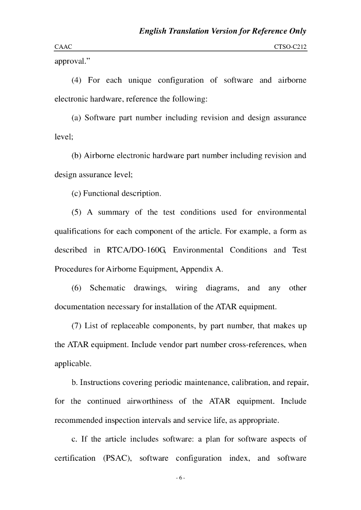 CTSO-C212 《用于交通监视的空对空雷达（ATAR）》 英文翻译版_第6页