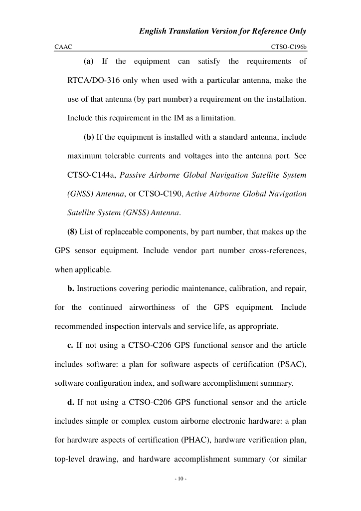 机载增强的全球定位系统（GPS）机载辅助导航传感器(英文翻译版)_第10页