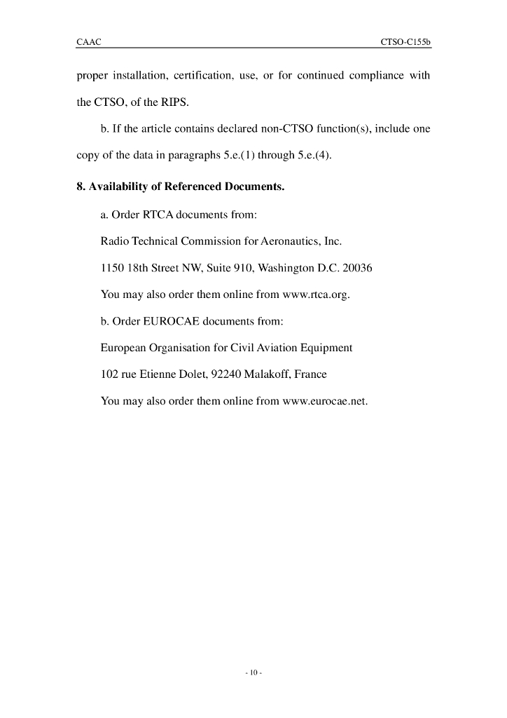 《记录器独立电源（RIPS）》CTSO-C155b 英文_第10页
