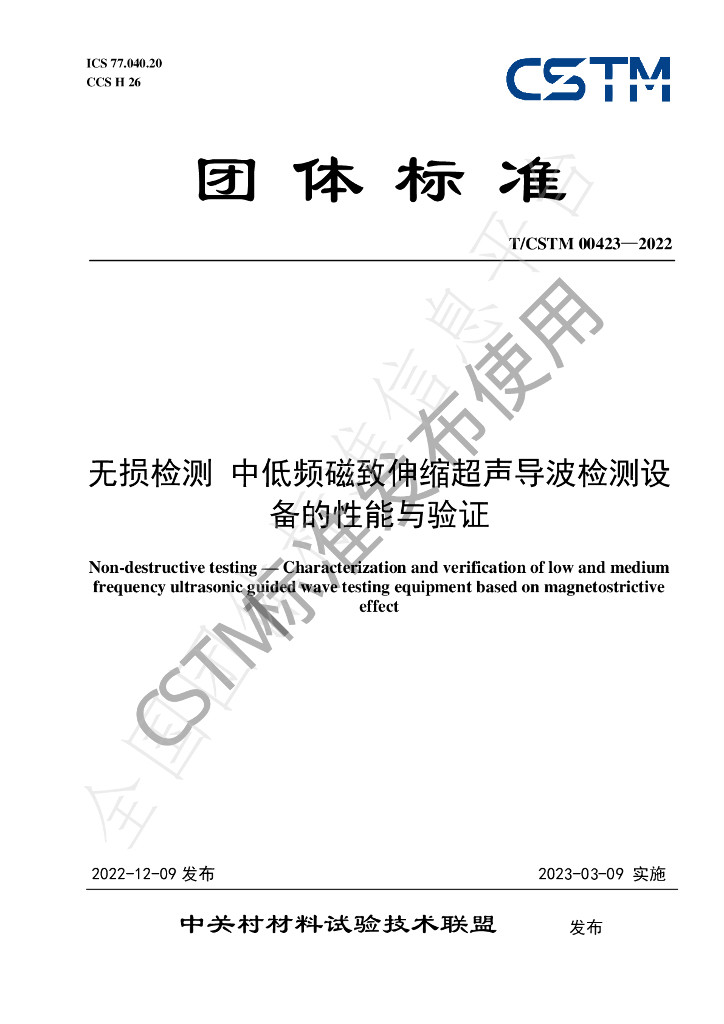T/CSTM 00423-2022 标准预览