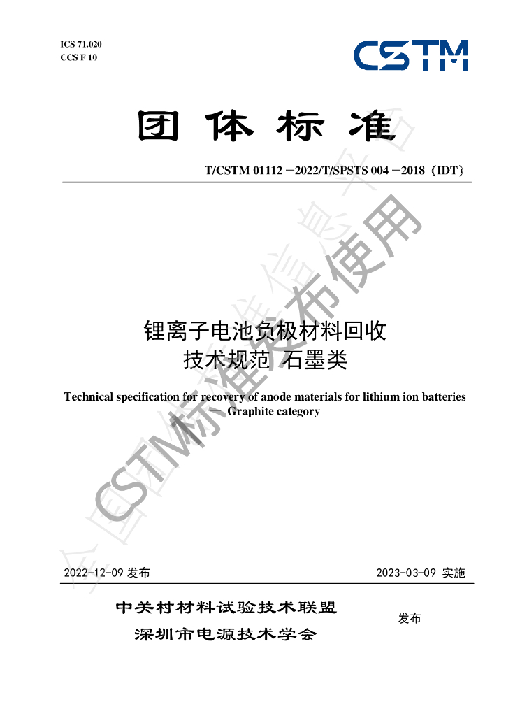 T/CSTM 01112-2022 标准预览