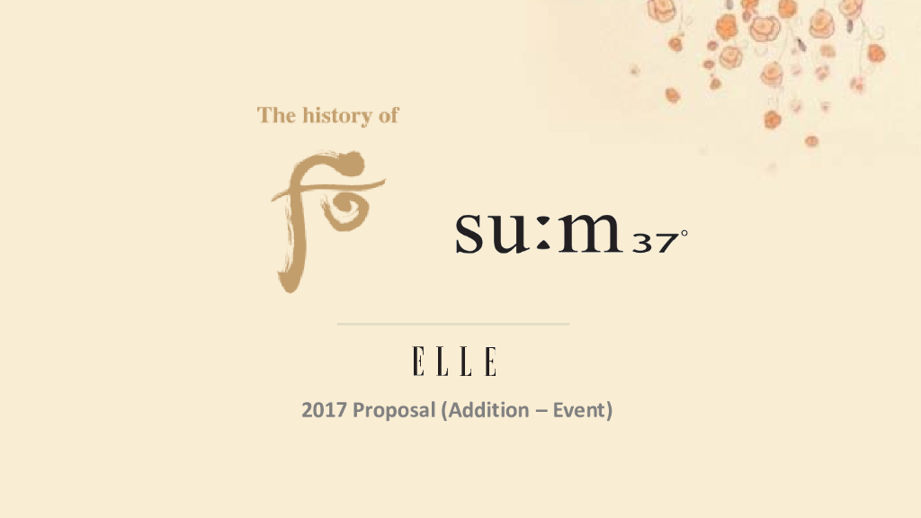 ELLE x Sum：37°Proposal for Event