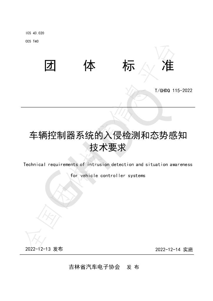 T/GHDQ 115-2022 标准预览