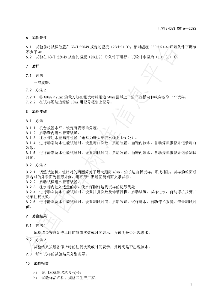 T/PTSHOES 0016-2022 标准预览