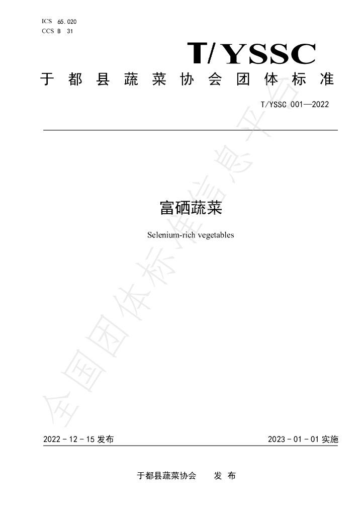 T/YSSC 001-2022 标准预览