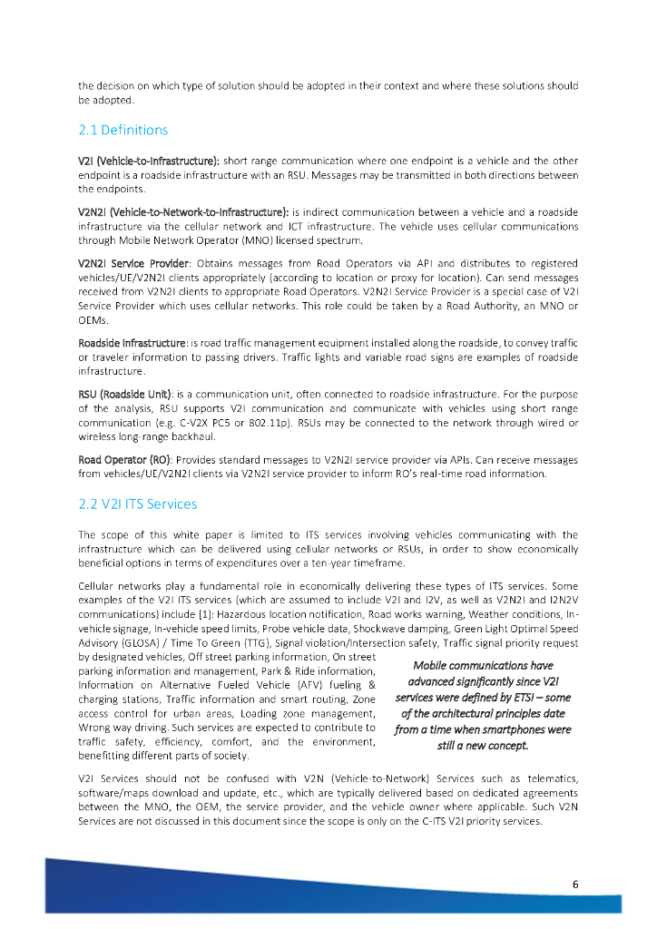 5GAA releases White Paper on C-V2X Conclusions based on Evaluation of Available Architectural Options_第6页