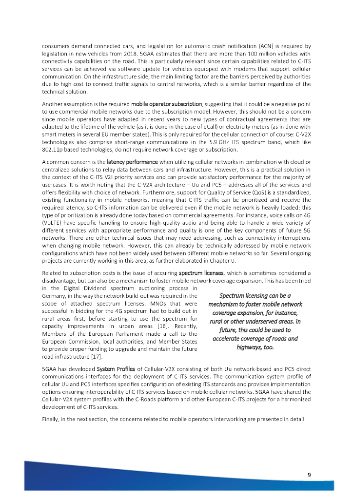 5GAA releases White Paper on C-V2X Conclusions based on Evaluation of Available Architectural Options_第9页