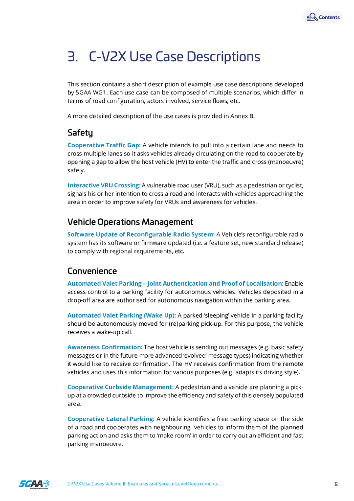 5GAA_White-Paper_C-V2X-Use-Cases-Volume-II Examples and Service Level Requirements_第8页
