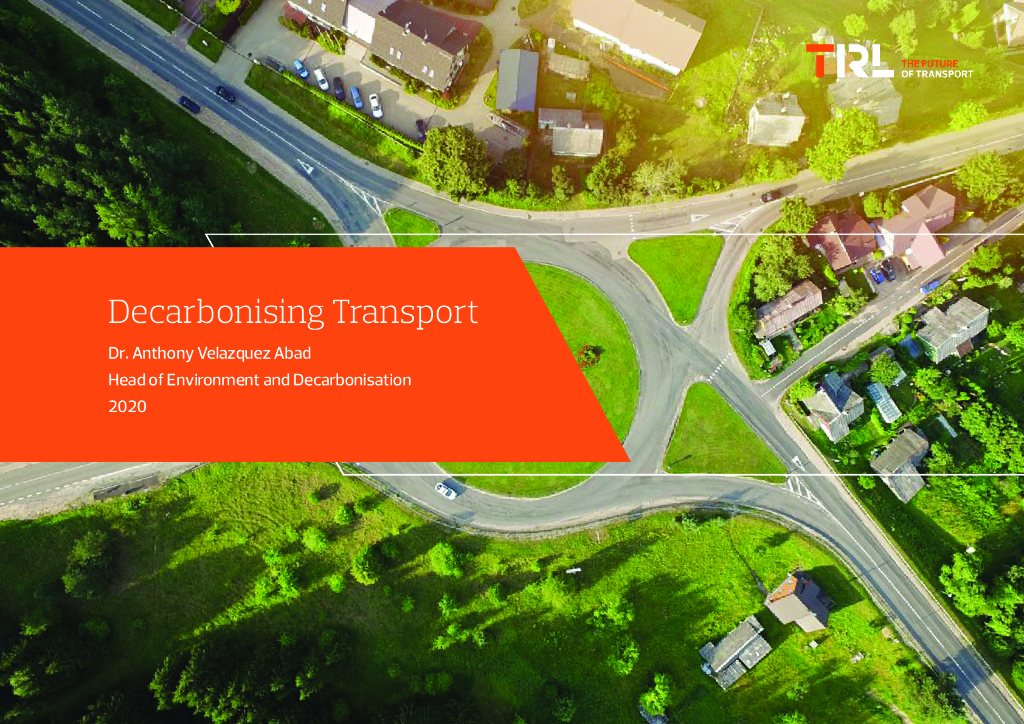 Decarbonising Transport Dr. Anthony Velazquez Abad Head of Environment and Decarbonisation