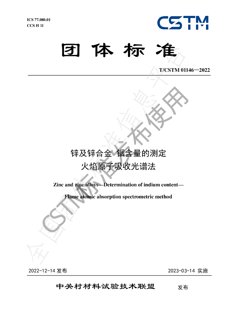 T/CSTM 01146-2022 标准预览